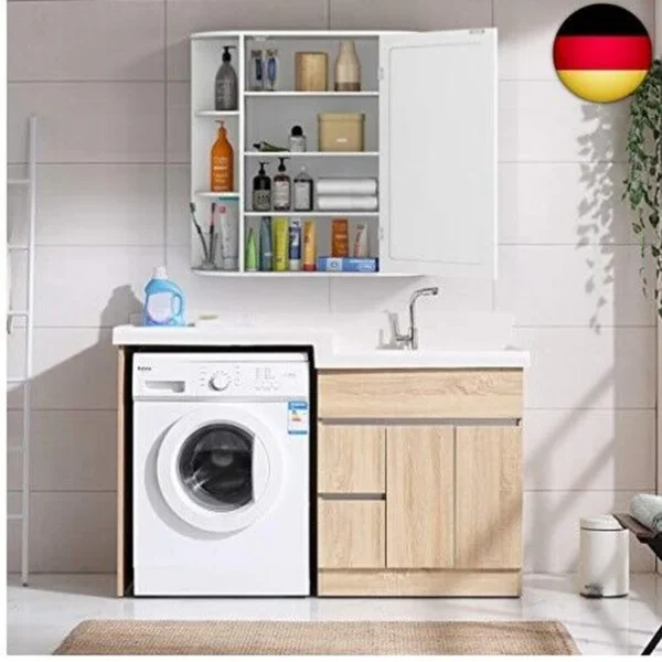 RELAX4LIFE Weißes elegantes Spiegelkabinett Regal Openabale