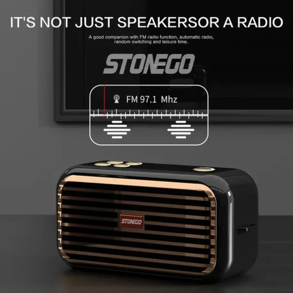 STONEGO 1PC 3D-Stereo-Bluetooth-Lautsprecher X7 TWS Tragbarer Retro-Musik-Dual-Lautsprecher Drahtlos Aux Usb De Som Outdoor Bass Soundcore Lautsprecher