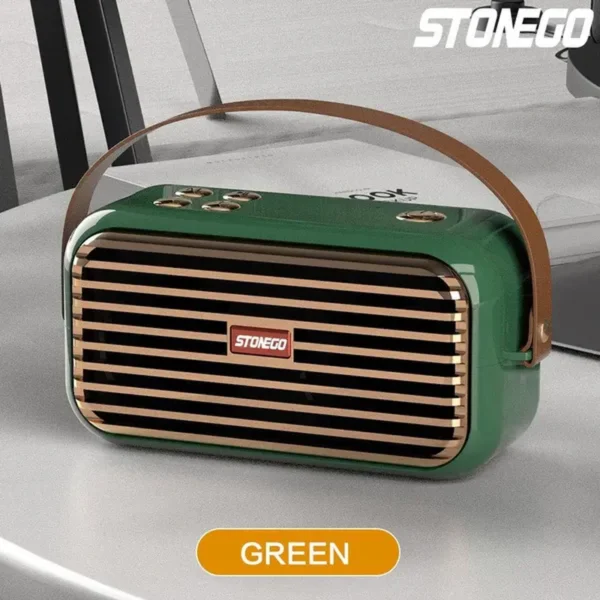 STONEGO 1PC 3D-Stereo-Bluetooth-Lautsprecher X7 TWS Tragbarer Retro-Musik-Dual-Lautsprecher Drahtlos Aux Usb De Som Outdoor Bass Soundcore Lautsprecher