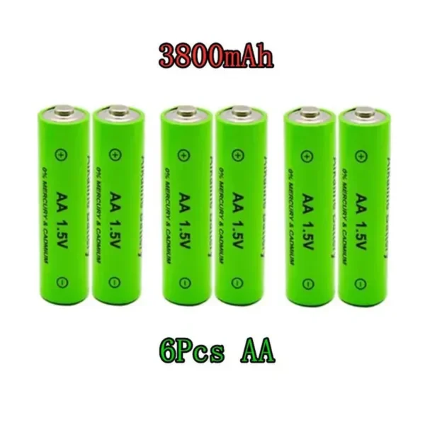 2/4/6/8/10/12/16/20/24PCS 3000Mah Batterien Power Alkaline 1.5V AAA oder 3800Mah 1.5V AA Wiederaufladbare Batterie