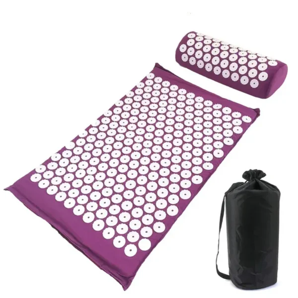 Yoga-Massage-Pads mit großen Berührungspunkten für eine bessere Nacken-, Rücken- und Fußmassage Haushaltsmassage Schmerzlinderung Kissen in Lila Farbe