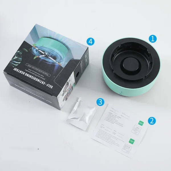 Rauchentfernung Luftreinigung Aschenbecher Kein Geruch Innenraum Anionenreinigung Praktischer automatischer Luftreiniger Aschenbecher Tragbare Gadgets für Auto Aschenbecher