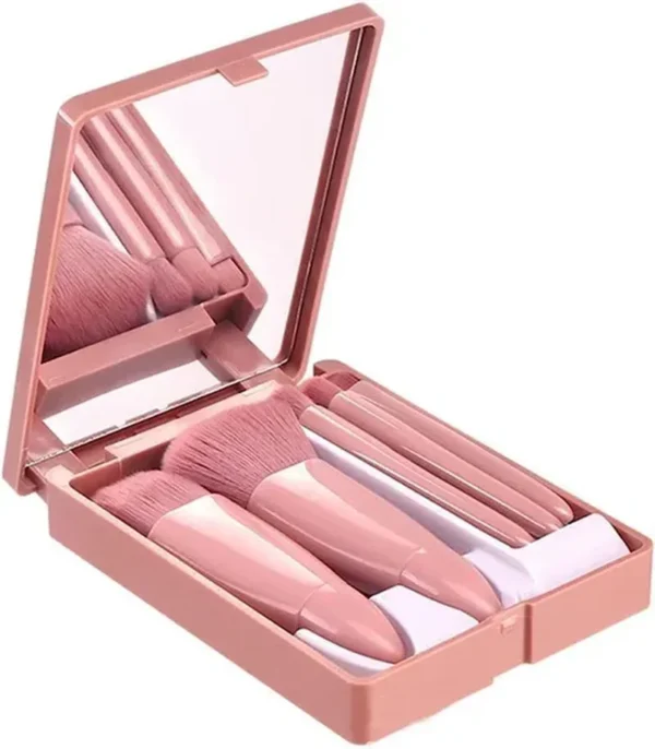 5/10Pcs Travel Beauty Makeup Brush Set mit Spiegel,Portable Blush Brush, Powder Concealer Brush,Mini Complete Function Cosmetic Brushes