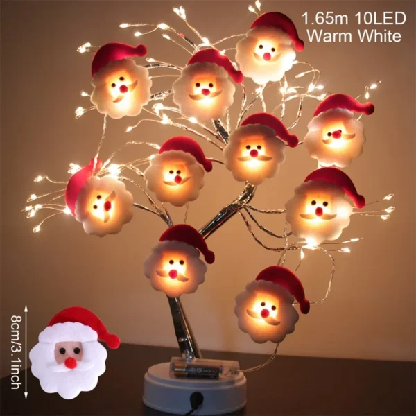 Schneemann Weihnachten LED Girlande Lichterkette Fröhliche Weihnachtsdekorationen für Zuhause 2024 Weihnachtsbaum Entzückendes Ornament Xmas Navidad Geschenke