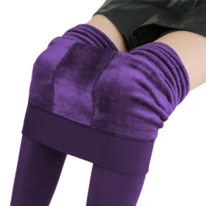 Frauen Winter Leggings Warme Leggins Hohe Taille Solide Farbe Samt Frauen Weiche Verdickte Samt Leggings Dehnbar Schwarz Leggings