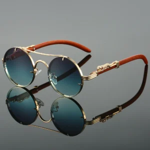 Vintage runde Sonnenbrille Männer Mode Double Bridge Multicolor Shades Frauen Modische Retro Trendy Marke Luxus Design Sonnenbrille