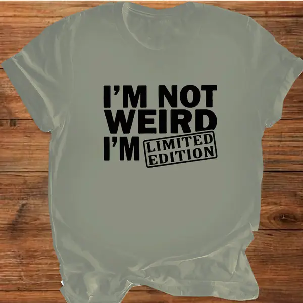 Lustiges T-Shirt I'M NOT WEIRD I'M LIMITED EDITION Damen T Shirts Lustige Buchstaben Gedruckt Lustiges Tshirt Kurzarm Sommer Tops Kleidung Lustiges T-Shirt I'M NOT WEIRD I'M LIMITED EDITION Damen T Shirts Lustige Buchstaben Gedruckt Lustiges Tshirt Kurzarm Sommer Tops Kleidung